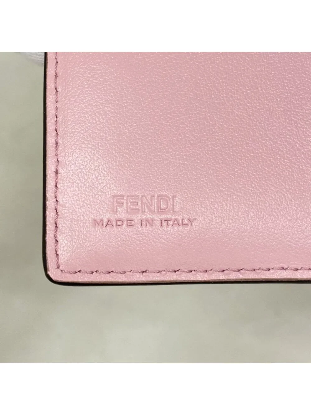 Fendi Wallet Leather Pink Gold